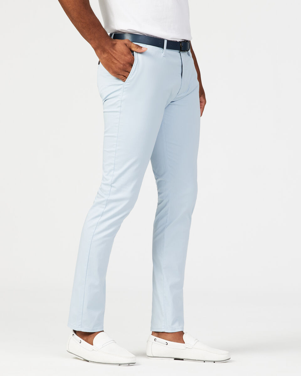 Slim Stretch Cotton Chino, Light Blue, hi-res